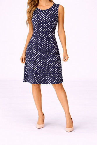 Kleid blau weiß - weiß, 38