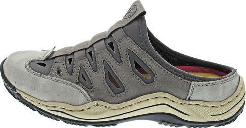Rieker damen clogs grau kombi - rieker,