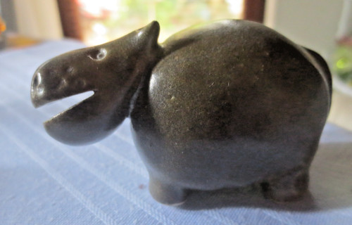 Kleine keramik figur nilpferd - figur,