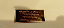 Typenschild AHK AZV s107