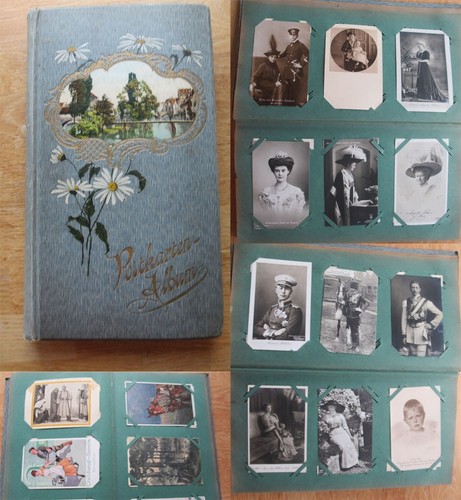 Altes postkartenalbum mit 200 - postkartenalbum,