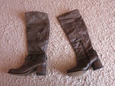 s.Oliver Damen Biker Rocker Overknee Stiefel Boots Reiterstiefel Grau Gr.41