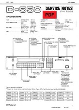 Roland 550 service manual - roland,