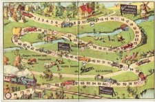 Schokoladenfabrik Gerling Rockstroh Dresden GERO Brettspiel Reklame um 1930