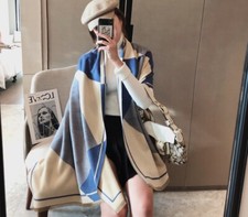 DAMEN blau beige Kaschmir