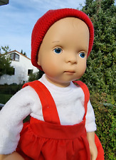 Götz Puppe Sylvia Natterer Babypuppe Künstlerpuppe 35 cm  in rot Fanouche Doll