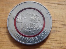 5 Euro Münze roter Polymerring 2017 J Tropische Zone