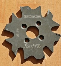 Hartmetall-Nutfräser f. Lamello 100x4x22 mm,  Z= 2+4 von Flury Systems