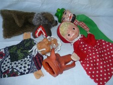 Handspielpuppen Kasperltheater -  DDR - Rotkäppchen, Wolf Konvolut  70erJahre