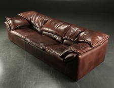 Top vintage rehbraunes 3er Ledersofa Model 'Monza', Jens Juuls Eilersen Dänemark