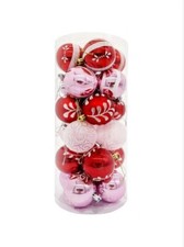 24 Weihnachtskugel Ø6cm Set Weihnachten Christbaumkugel Bruchfest Baumschmuck