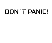 Don panic auto aufkleber - don´t,