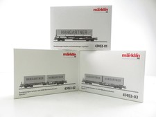 (PU384) Märklin 47453 H0 AC Taschenwagen Set Hanggartner Hupac der SBB, OVP