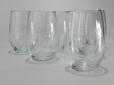 Selters Relief Gläser 0,2l Becher Glas Kontur Relief Mineral Wasser Sprudel 6St.