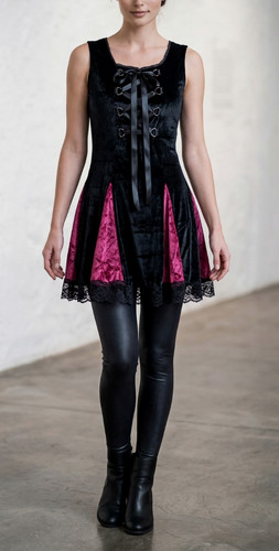 Samtkleid corsage gothic - corsage,