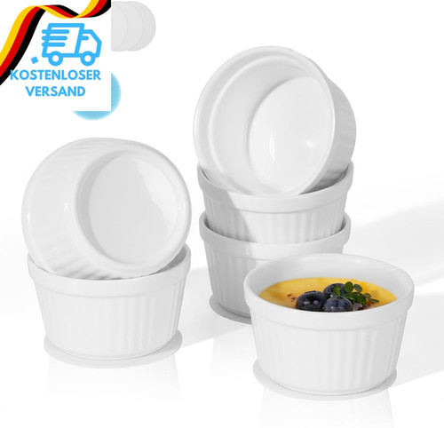 Creme brulee schälchen - creme, 6