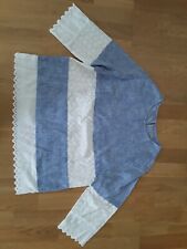 Lagenlook Tunika BLUSE  blau weiß  GR 42 von Apriori 