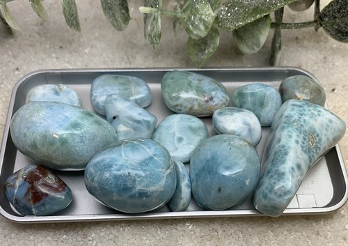 Larimar trommelsteine lot - larimar,