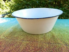 Nr.13 Alte Emaille Email Schüssel Old enamel bowl 41 cm Durchmesser