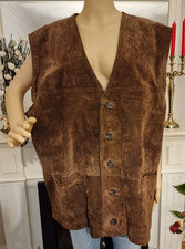 Pionier Sportive Herren Leder Weste Gr. 60 Braun Wildleder TOP Zustand