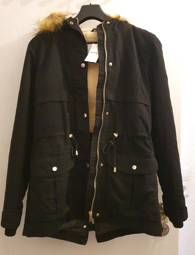 Winterjacke schwarz mit - in,