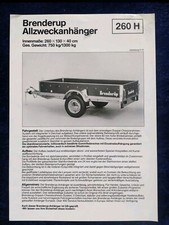 Brenderup Allzweckanhänger 260H Prospekt Prospektblatt
