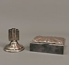 9130055-d Versilbertes Rauchset Art déco um 1920  11,5x8,5x4cm