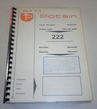 Teilekatalog / Ersatzteilliste / Spare Parts list Potain 222 Kran / crane