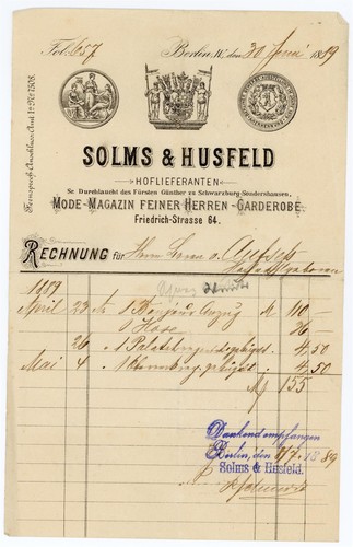 Rechnung solms husfeld - rechnung,