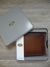 Fossil börse leder - leder, braun