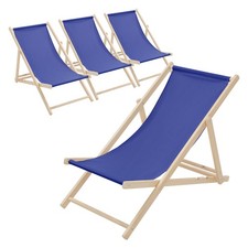 4er Set Strandliege Liegestuhl