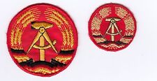 2 X DDR Wappen Symbol Aufnäher gestickt f.  Sportbekleidung etc. original 