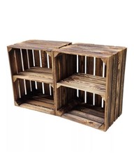 Holzkiste Holzregal Wandregal Weinkisten Boden Lang 50 x 40 x 30cm 2er SET