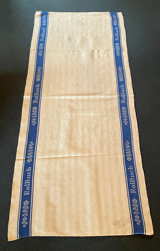 Rolltuch mit blauem rand - rolltuch,