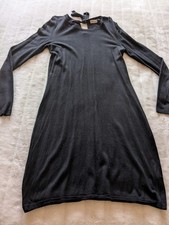 Elegantes Stickkleid schwarz Gr. M NEU