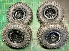 4Stück Tamiya Kompletträder für CR-01, z.B. Rock Socker