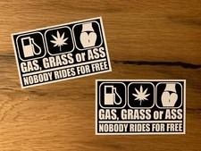 2x GAS Grass ASS Aufkleber