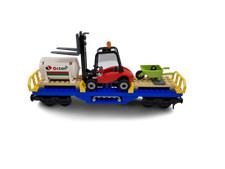 Lego® Eisenbahn Waggon 9V RC TRAIN 60052 Güterwaggon Gabelstapler CAR ZUG