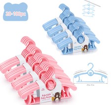 20-100 Kinder Kleiderbügel Kunststoff Kinderbügel Babykleiderbügel Versenkbar DE