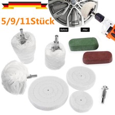 5-11Stk Polierscheibe Chrom-Alu Felgen Polierset für Bohrmaschine Polieraufsatz