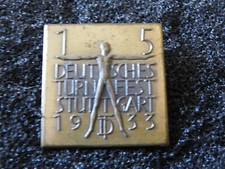 Anstecknadel Tagungsabzeichen 15.Deutsches Turnfest Stuttgart 1933