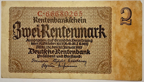 Deutsches reich rentenmarkt - deutsches,