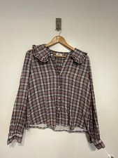 Bluse Damen 40 Kariert Kragen