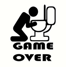 Game Over ,Toilette Aufkleber