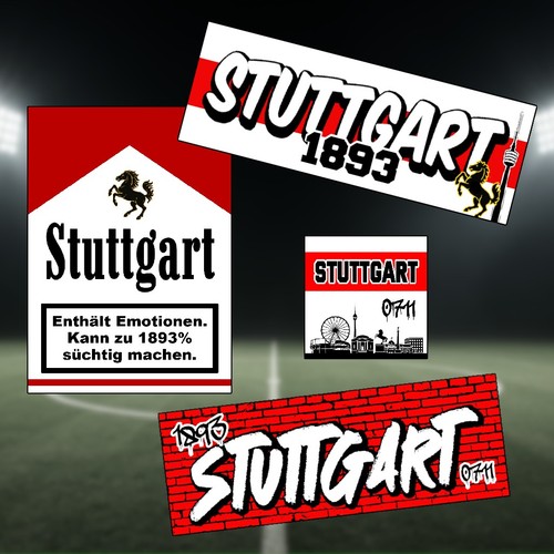 Stuttgart 1893 sticker set - 1893,