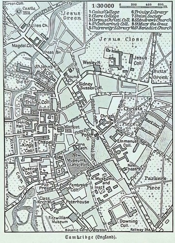 Alte lithographie cambridge - alte,
