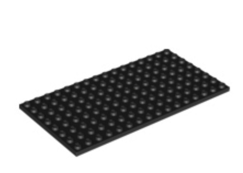 Lego platte 8x16 schwarz - 1,