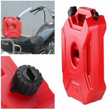 Rot 5L Kunststoff Motorrad Reservekanister Öl-Benzinkanister Jerrycan mit Halter