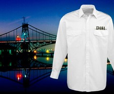 Hemd mit Schulterklappen Zerstörer Hamburg D 181, D181, D-181 gestickt