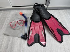 CRIVIT Schnorchelset, Taucherset, Flossen, Taucherbrille, Trockenschnorchel